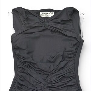 Chiara Boni Elegant Black Midi Dress